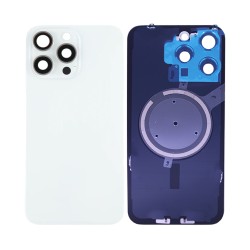 Tampa Traseira+Lente da Câmera Apple iPhone 15 Pro Max Branco Tampa Traseira+Lente da Câmera Apple iPhone 15 Pro Max Branco